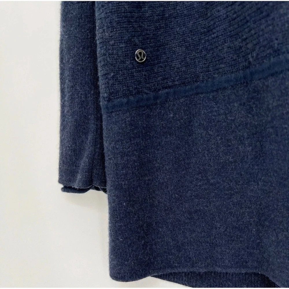 Lululemon Sit In Lotus Wrap‎ Cardigan Sweater Womens 6 Merino Wool Minimalist